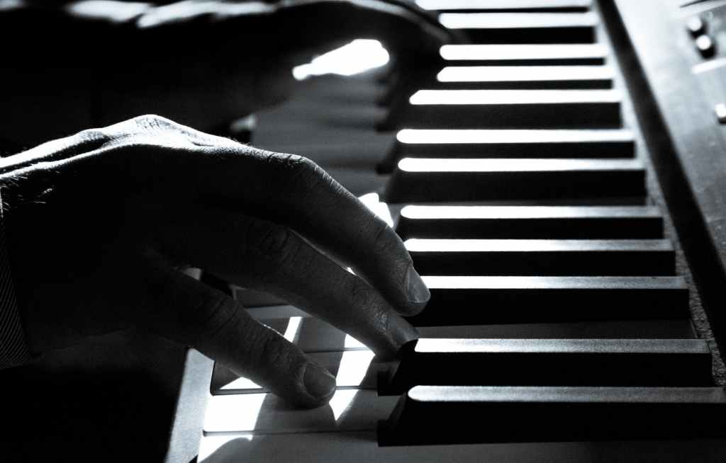 black and white blur close up fingers
